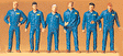 Working People - 1/72 Scale -- Mechanics in Overalls pkg(6)