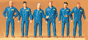Working People - 1/72 Scale -- Mechanics in Overalls pkg(6)