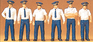 1/72 Military - Soviet (USSR) Air Force - Figures -- In Summer Uniforms pkg(6)