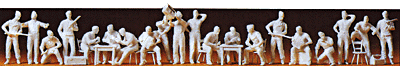 1/72 Military - Former German Army WWII - Unpainted Figures -- Tank Crew Resting pkg(20)