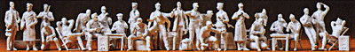 Unpainted Figure Sets 1/72 -- 1940 German Flight Crew pkg(26)