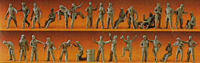1/72 Military - Former German Army WWII - Unpainted Figures -- Luftwaffe Fighter, Bomber & Ground Crew pkg(32)