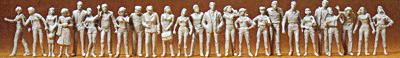 Unpainted Figures 1/72 -- People Standing and Walking pkg(25)