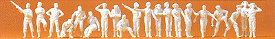 1/72 Military - Former German Army WWII - Unpainted Figures -- Panzer (Tank) Crew pkg(20)