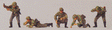 1/72 Military - Former German Army WWII - Unpainted Figures -- Mortar w/5 Figures