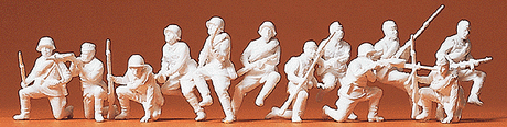 Military (1:72) - Soviet Union WWII - Unpainted Figures -- Armored Infantry Riding Tank pkg(12; Vehicle Not Included)