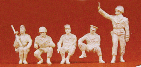 Military - Allies Late 1945 - Unpainted Figure Sets -- Military Police - Vienna pkg(5)