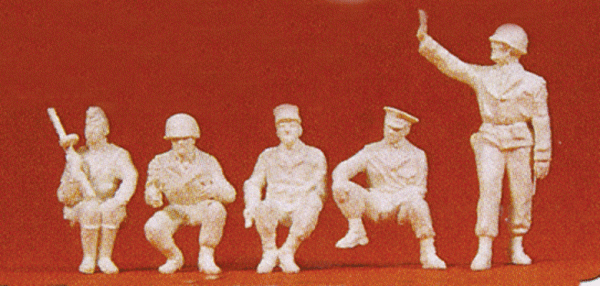 Military - Allies Late 1945 - Unpainted Figure Sets -- Military Police - Vienna pkg(5)