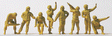 Military - Modern US Army (2000) - Unpainted Figures -- Tank Crew pkg(8)