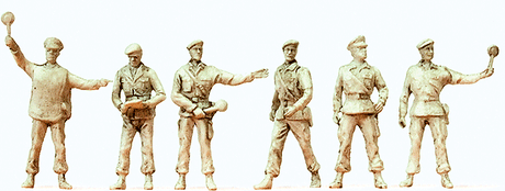 German Army (BW) Unpainted Figures -- Military Police pkg(6)