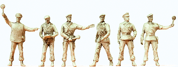 German Army (BW) Unpainted Figures -- Military Police pkg(6)