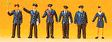 Railroad Personnel; 1:120 TT Scale