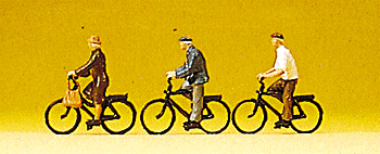 Recreation & Sports; 1:120 TT Scale -- Bike Riders on Bicycles