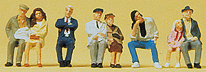 Pedestrians; 1:120 TT Scale -- Seated Passengers