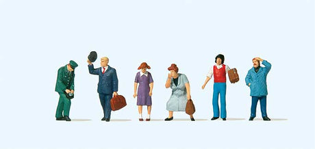 East German Street Scene People -- pkg(6)
