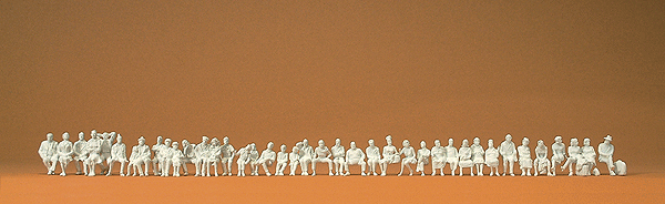 Pedestrians -- Seated Passengers, Unpainted pkg(39)