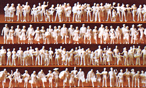 Unpainted Figure Set -- Passengers pkg(120)