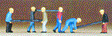 Railroad Personnel -- Track Gang w/Ties pkg(6)