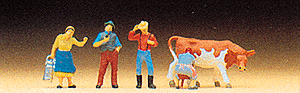 People Working -- Farm People w/Cow