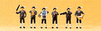 Bavarian Musicians -- Set #1 pkg(6)