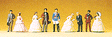 Old-Time Figures - King Ludwig the II of Bavaria w/Royal Party