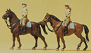 People Working -- German Mounted Police In Summer Uniform