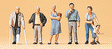 Pedestrians -- Passers-By #1