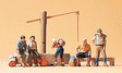 Pedestrians -- People Resting By Village Fountain