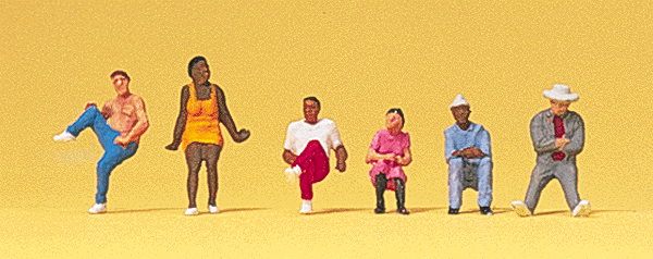 Pedestrians -- People Sitting On Stairs pkg(6)