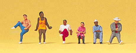 Pedestrians -- People Sitting On Stairs pkg(6)