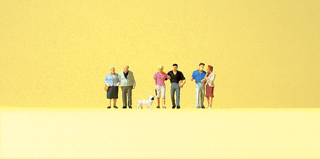 Pedestrians -- Couples & Dog pkg(6)