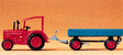 Farm Machinery -- Hanomag Tractor w/Wagon