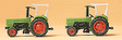 Farm Machinery - Tractors -- Deutz D 6206 w/Side-Mount Sickle Mower & Roll-Over Structure (green, red)