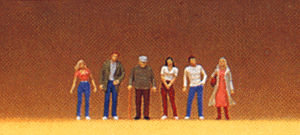 Pedestrians - 1/200 Scale -- People Standing pkg(6)