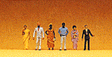 Pedestrians - 1/200 Scale -- Foreign Visitors pkg(6)