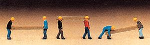 Railroad Personnel -- Track Workers Carrying Ties pkg(6)