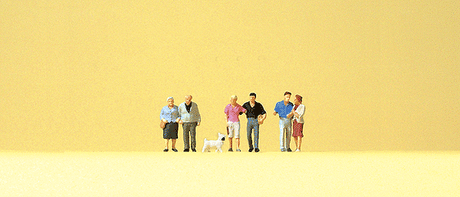 Pedestrians -- Couples w/Dog pkg(6)