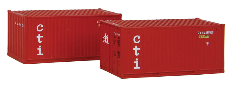 20' Container 2-Pack - Ready to Run -- CTI (red, white)