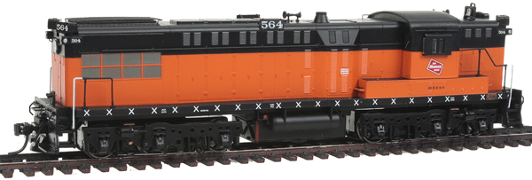 Executive Line Diesel Baldwin AS-616 - Sound & DCC Equipped -- Milwaukee Road #564 (orange, black, The Milwaukee Road Logo on Cab)