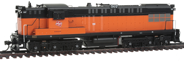 Executive Line Diesel Baldwin AS-616 - Sound & DCC Equipped -- Milwaukee Road #567 (orange, black, The Milwaukee Road Logo on Cab)