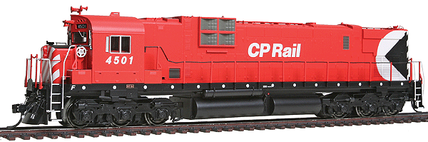 Executive Line Diesel MLW/Alco C-630M - Tsunami Sound & DCC Equipped -- Canadian Pacific #4501 (Action Red, white, 8" Stripes, black Sill w/Dots)