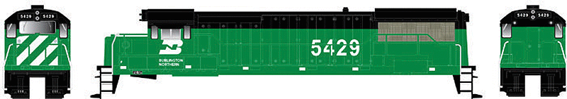GE U25B w/LokSound & DCC - Executive Line -- Burlington Northern #5429 (Cascade green, black, white)
