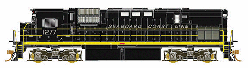 Alco C430 w/LokSound Sound & DCC -- Seaboard Coast Line #1275 (black, yellow, silver)