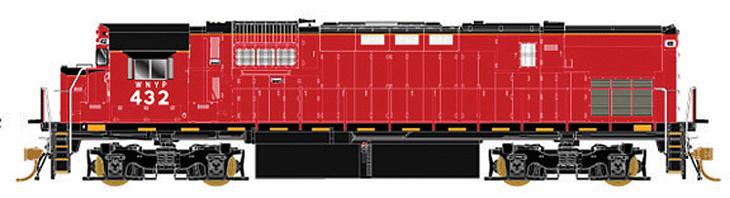 Alco C430 w/LokSound Sound & DCC -- Western New York & Pennsylvania #432 (red, black)