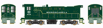 Baldwin S12 - Standard DC - Executive Line -- Monongahela Railway #404 (Pullman Green)
