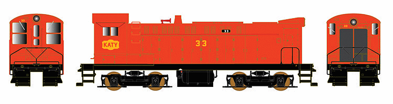 Baldwin S12 w/Sound & DCC - Executive Line -- Missouri-Kansas-Texas #35 (Simplified Scheme; red, yellow, Katy Logo on Cab)