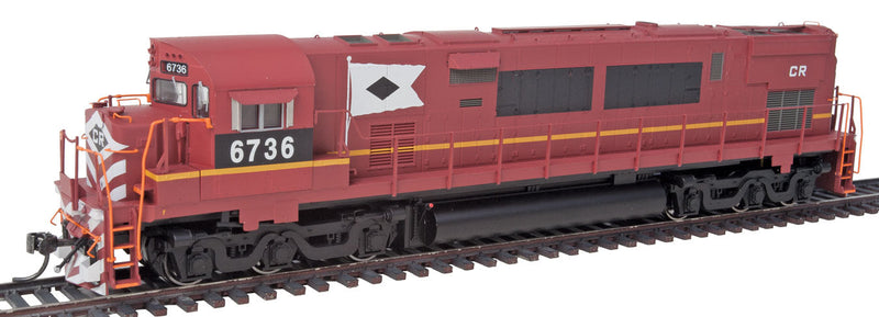 Alco C628 w/LokSound & DCC - Executive Line -- Conrail #6736 (Patched Ex-LV, Cornell Red, white, Retained Nose Stripes)