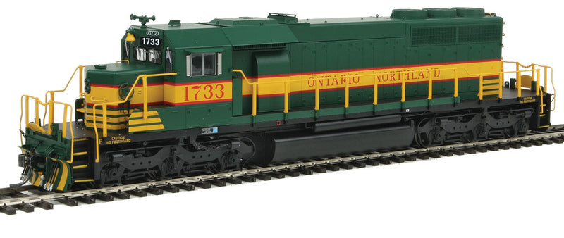GMD SD40-2 - LokSound & DCC -- Ontario Northland #1733 (As Delivered, green, yellow, red)