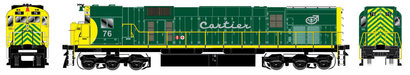 MLW M636 w/LokSound & DCC - Executive Line -- Quebec Cartier Mining #76 (green, yellow, Added Air Filters)