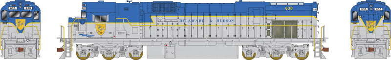 Alco C636 - Standard DC - Executive Line -- D&H #630 (Fantasy Lightning Stripe Scheme, blue, gray)